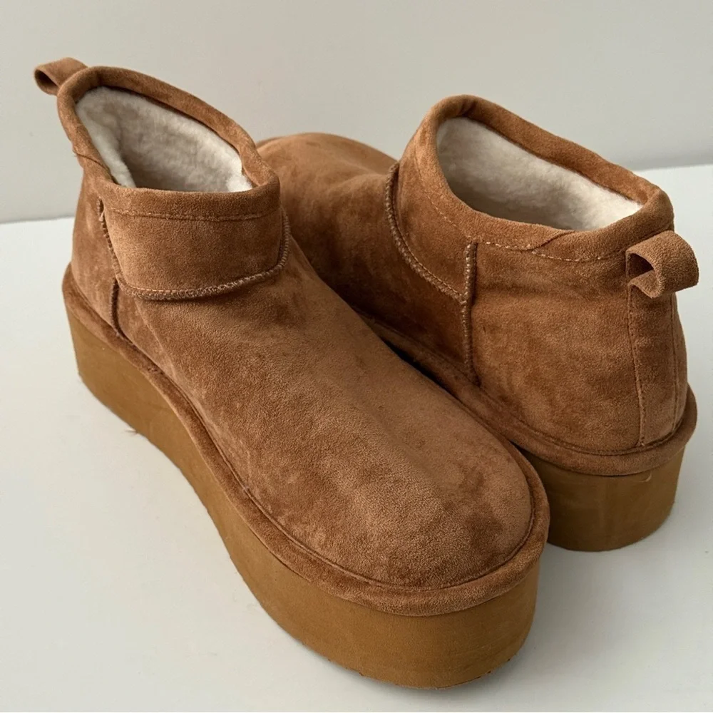 Madden Girl Embrace Platform Booties Tan